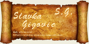 Slavka Gigović vizit kartica
